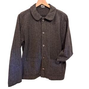 Vintage 90s CP SHADES Flannel Chore Coat Size M Herringbone Fall Autumn Academia